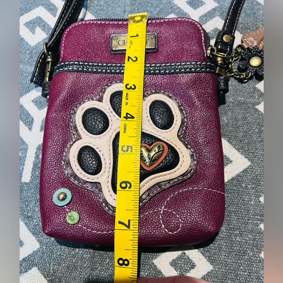 Chala Burgundy Crossbody with Paw Accent - Picture 9 of 9